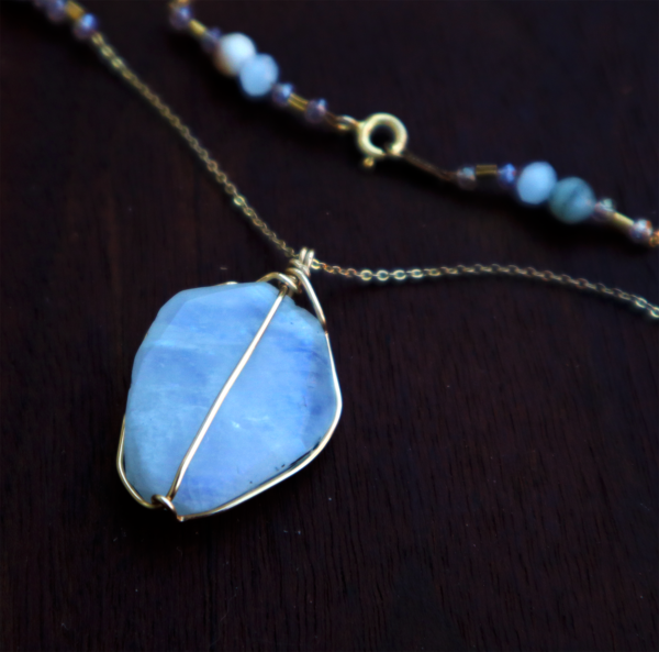 Rainbow Moonstone Artisan Neclace