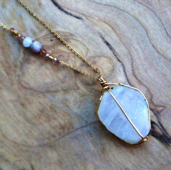 Rainbow Moonstone Artisan Pendant