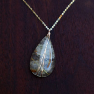 rutilated quartz pendant