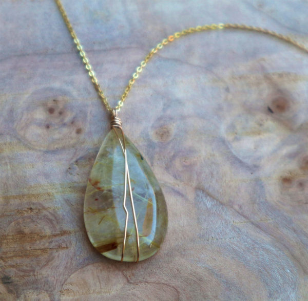 rutilated quartz pendant