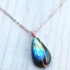 Gold and blue labradorite necklace