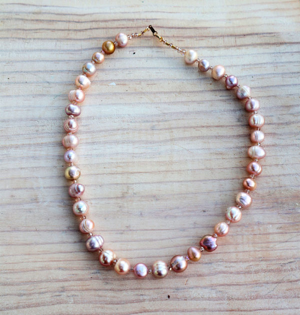 14 inch Champagne Pearl necklace