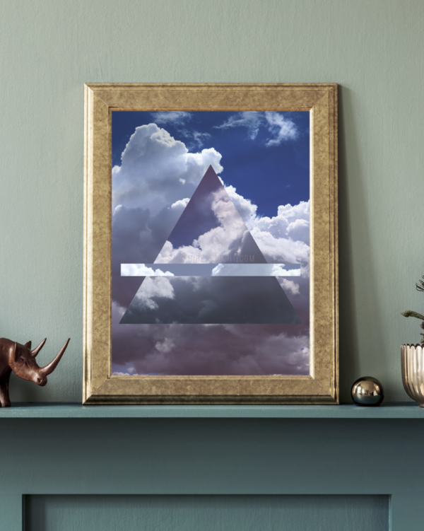 Alchemy of Air in the Elements in Alchemy wall art poster, in real interior design.