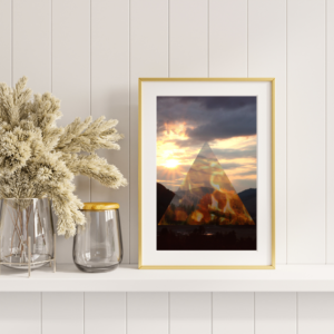 Alchemy of Fire in the Elements in Alchemy wall art poster, in real interior design.