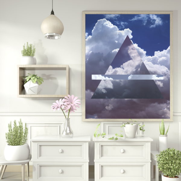 Alchemy of Air in the Elements in Alchemy wall art poster, in real interior design.