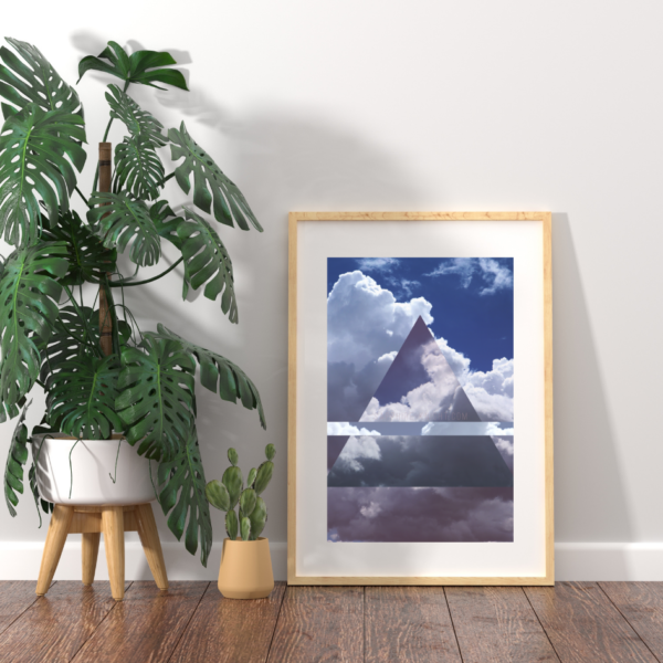 Alchemy of Air in the Elements in Alchemy wall art poster, in real interior design.