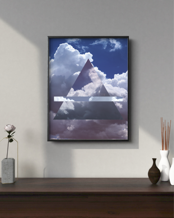 Alchemy of Air in the Elements in Alchemy wall art poster, in real interior design.