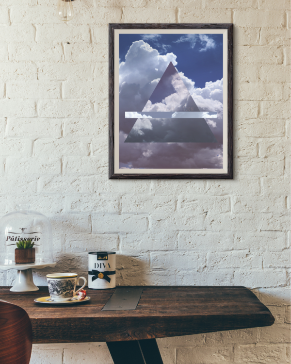 Alchemy of Air in the Elements in Alchemy wall art poster, in real interior design.