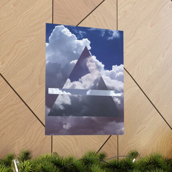 The alchemy element of air poster, as a poster of clouds, in context and on a wall.