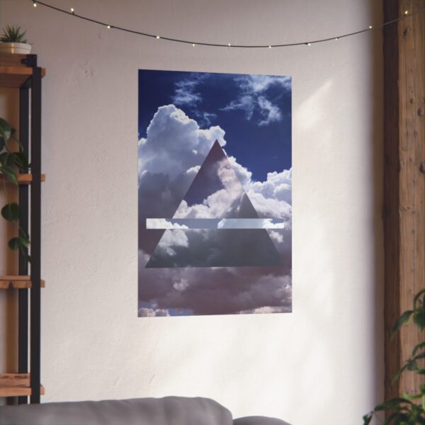 The alchemy element of air poster, as a poster of clouds, in context and on a wall.