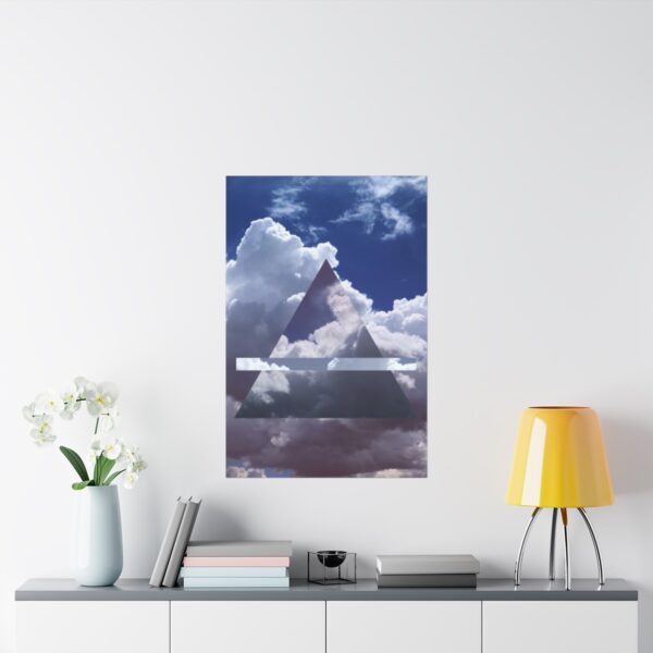 The alchemy element of air poster, as a poster of clouds, in context and on a wall.